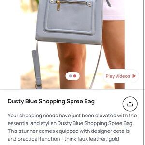 Dusty Blue Shopping Spree Bag